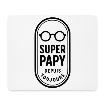 Super Papy depuis toujours - Tapis de souris (format paysage) - blanc - Devant