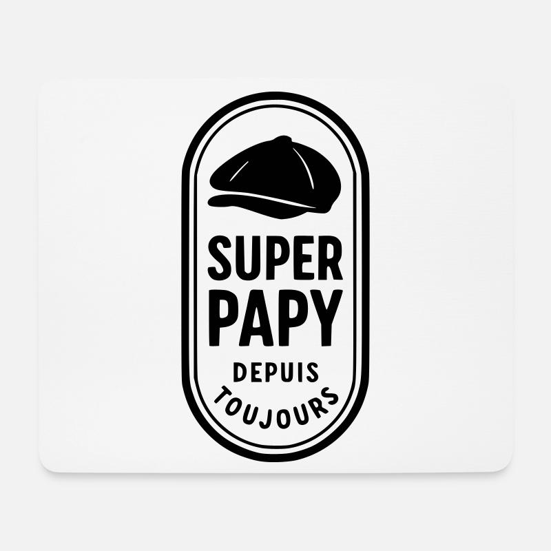 Super Grandpa since always - Mouse Pad (horizontal) - white