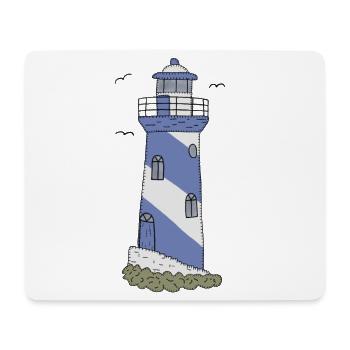 Blauer_Leuchtturm - Tapis de souris (format paysage) - blanc - Devant