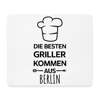Les meilleurs barbecues viennent de Berlin / BBQ, Grill - Tapis de souris (format paysage) - blanc - Devant