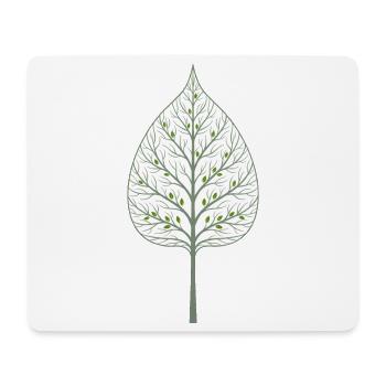 Arbre caché dans la feuille - Tapis de souris (format paysage) - blanc - Devant