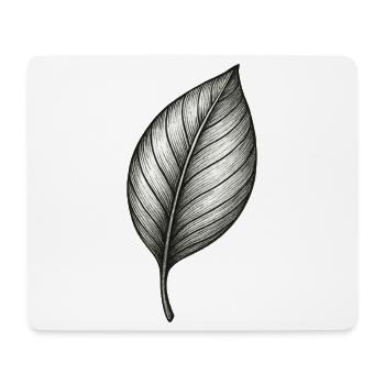 Détail de feuilles monochromes - Tapis de souris (format paysage) - blanc - Devant