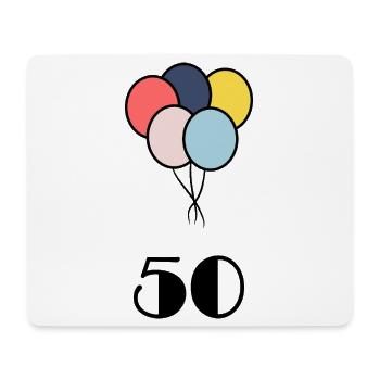 50. 50 JAHRE. 50-JÄHRIGES JUBILÄUM. 50-JÄHRIGES JUBILÄUM. - Mousepad (Querformat) - Weiß - Vorne