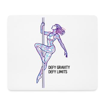 Pole Dance Line Art – Strong Woman Gift - Mouse Pad (horizontal) - white - Front