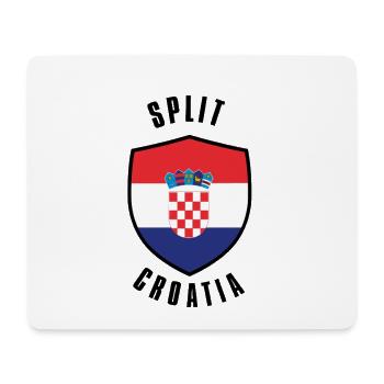 Geteilter Kroatien-Schild - Mousepad (Querformat) - Weiß - Vorne