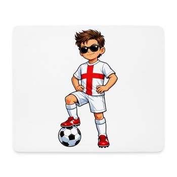 Soccer Boy England Fan English Flag - Mouse Pad (horizontal) - white - Front