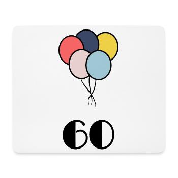 60. 60 JAHRE. 60-JÄHRIGES JUBILÄUM. 60. GEBURTSTAG. - Mousepad (Querformat) - Weiß - Vorne