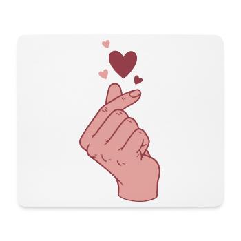 Kpop Finger Herz Koreanischer Pop Süße Liebe Koreanisch - Mousepad (Querformat) - Weiß - Vorne