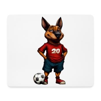 Schäferhund Fussballer - Mousepad (Querformat) - Weiß - Vorne