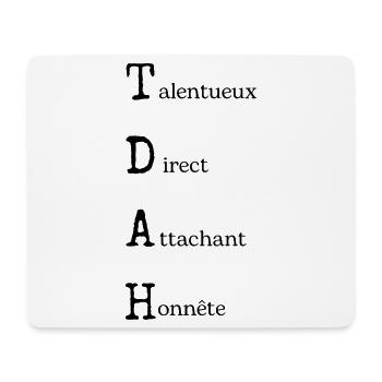 ADHD Power: Neurodivergent Positivity - Mouse Pad (horizontal) - white - Front