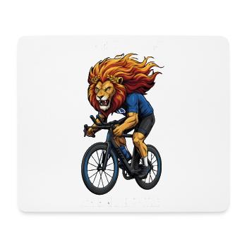 Cyclist Lion Road Bike Mountain Bike Sport Bicycle - Mouse Pad (horizontal) - white - Front