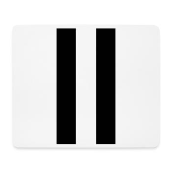 Pause-Zeichen – Modernes Minimal-Design - Mousepad (Querformat) - Weiß - Vorne