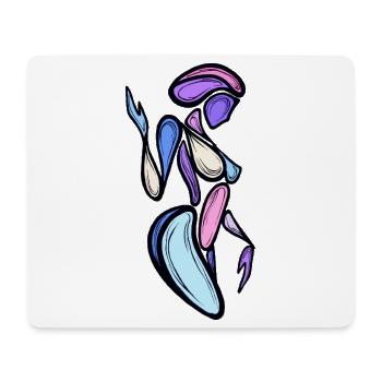 Abstract Woman Colorful Shape - Mouse Pad (horizontal) - white - Front