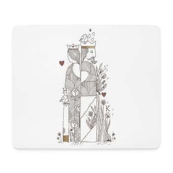 king and queen - Mouse Pad (horizontal) - white - Front