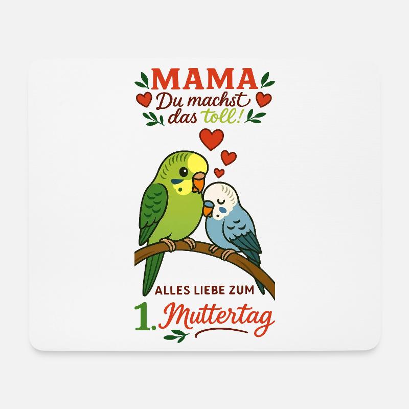 1. Muttertag - Mousepad (Querformat) - Weiß