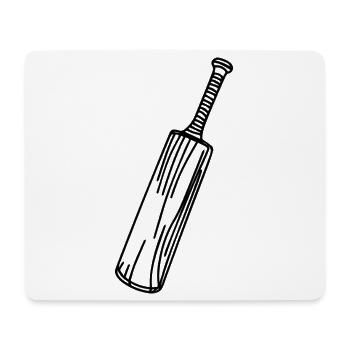Battes de cricket - Tapis de souris (format paysage) - blanc - Devant
