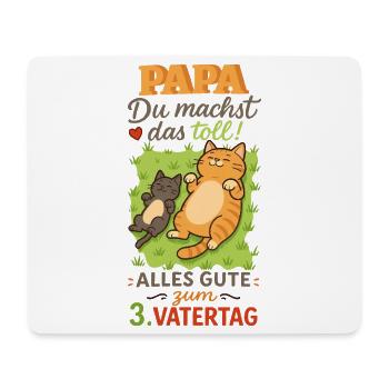 3. Vatertag - Papa Du machst das toll - Mousepad (Querformat) - Weiß - Vorne