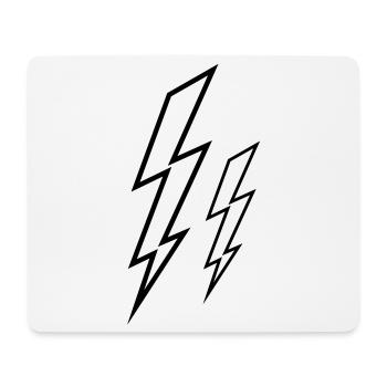 Blitze - Mousepad (Querformat) - Weiß - Vorne
