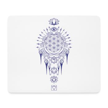 Spirituality Sacred Geometry Lotus Flower Zen - Mouse Pad (horizontal) - white - Front