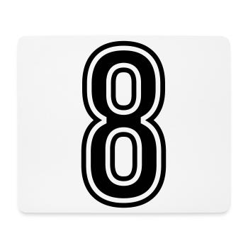 8 Symbole numérique - Tapis de souris (format paysage) - blanc - Devant