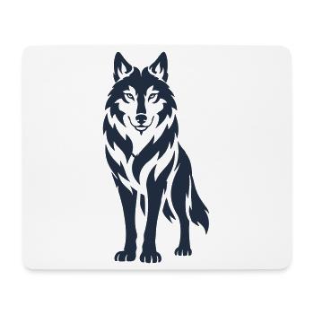 Wolfsnacht Silhouette - Mousepad (Querformat) - Weiß - Vorne