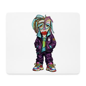 Bunter Street-Tron Charakter - Mousepad (Querformat) - Weiß - Vorne