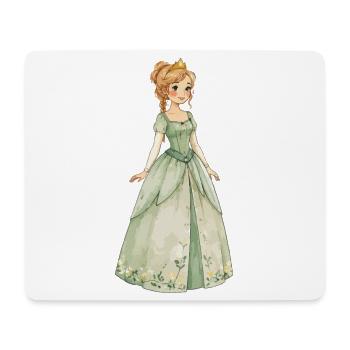 Elfenprinzessin im Smaragdgrünen Kleid - Mousepad (Querformat) - Weiß - Vorne