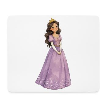 Lila Prinzessin mit Krone - Mousepad (Querformat) - Weiß - Vorne
