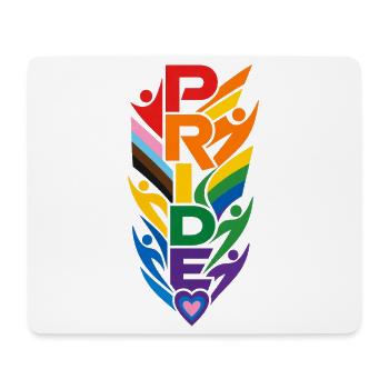 Pride Rainbow T-Shirt CSD Parade Diversity - Mouse Pad (horizontal) - white - Front