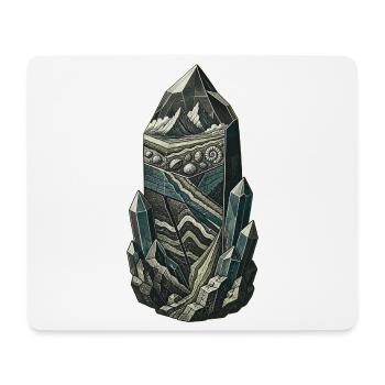 Geological Time Crystal Strata and Fossils - Mouse Pad (horizontal) - white - Front
