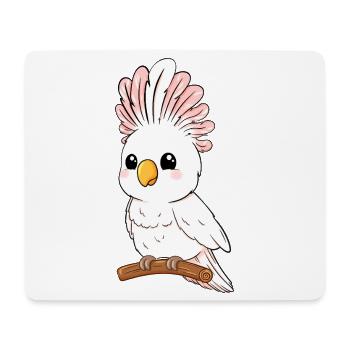 Weiß rosa Tropenvogel auf Ast - Mousepad (Querformat) - Weiß - Vorne