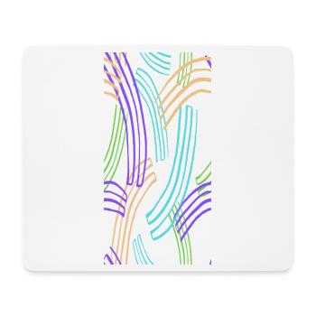 Kurven bunt Mosaic - Mousepad (Querformat) - Weiß - Vorne