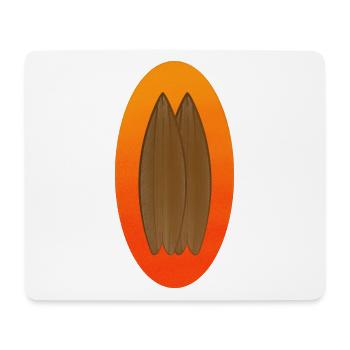 Surfboard Logo - Mouse Pad (horizontal) - white - Front