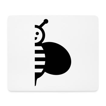 Hälfte einer Biene mit einem Flügel - Mousepad (Querformat) - Weiß - Vorne