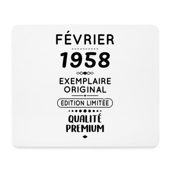Anniversaire 65 ans - Février 1958 Original - Tapis de souris (format paysage) - blanc - Devant