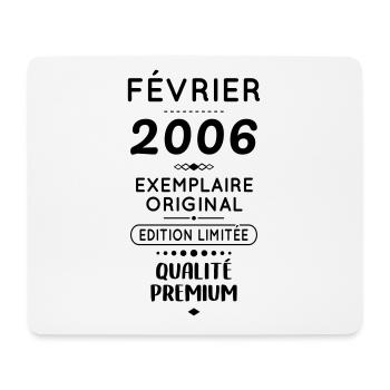 Anniversaire 18 ans - Février 2006 Original - Tapis de souris (format paysage) - blanc - Devant