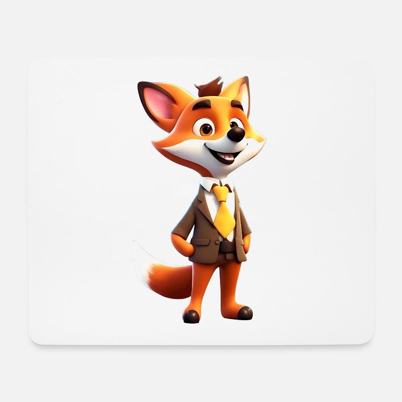 Elegant Fox - Mouse Pad (horizontal) - white