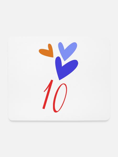 10. 10 JAHRE. 10. Jahrestag. JUBILÄUM 10 JAHRE. - Mousepad (Querformat) - Weiß