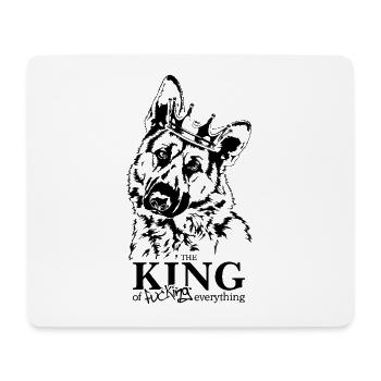 Berger allemand Roi de tout ce qui concerne les chiens - Tapis de souris (format paysage) - blanc - Devant