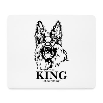Berger allemand Roi de tout Chiens - Tapis de souris (format paysage) - blanc - Devant
