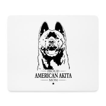 Proud American Akita Mom Hunde Hund Wilsigns - Mousepad (Querformat) - Weiß - Vorne