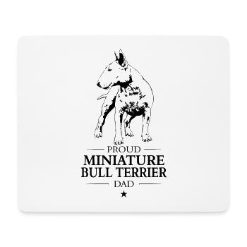 Miniature Bull Terrier Dad Bullterrier Wilsigns - Mousepad (Querformat) - Weiß - Vorne