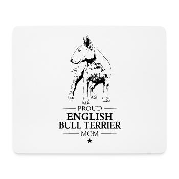 English Bull Terrier Mom Bullterrier Hund Wilsigns - Mousepad (Querformat) - Weiß - Vorne