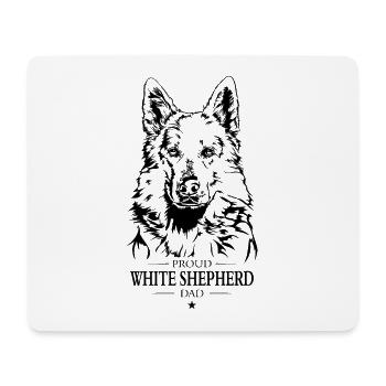 White Shepherd Dad Weißer Schäferhund Wilsigns - Mousepad (Querformat) - Weiß - Vorne