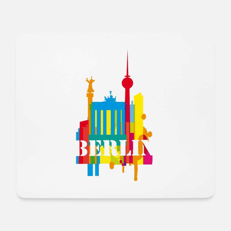 Berlin Graffiti - Mousepad (Querformat) - Weiß
