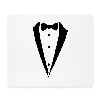 noeud papillon costume - Tapis de souris (format paysage) - blanc - Devant