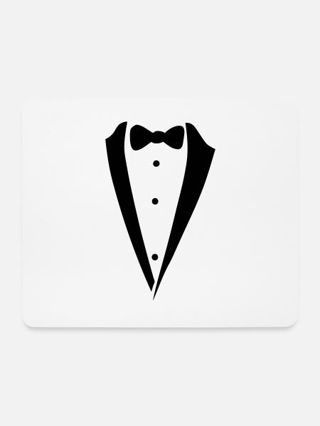bow tie costume - Mouse Pad (horizontal) - white