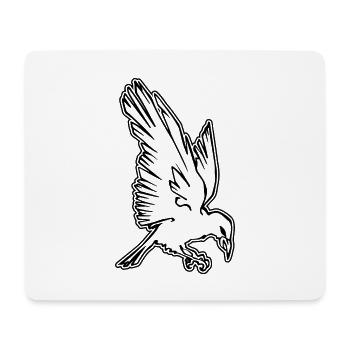 Raven Halloween - Tapis de souris (format paysage) - blanc - Devant