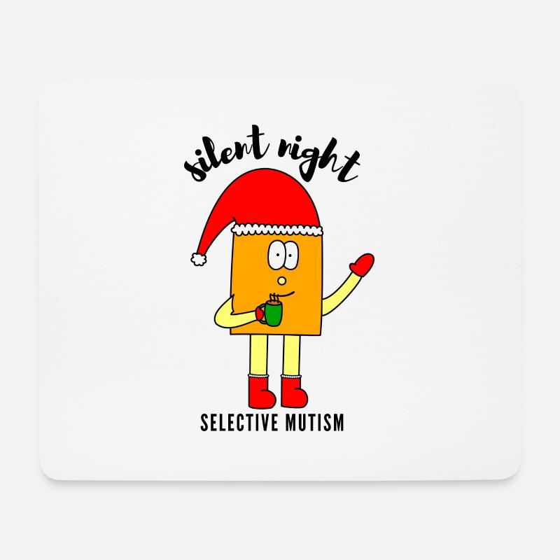 a silent night - selektiver Mutismus - Weihnachten - Mousepad (Querformat) - Weiß