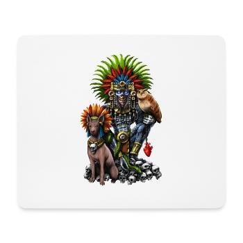 Dieu aztèque Mictlantecuhtli - Tapis de souris (format paysage) - blanc - Devant